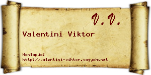 Valentini Viktor névjegykártya