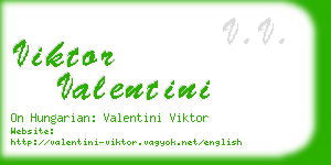 viktor valentini business card